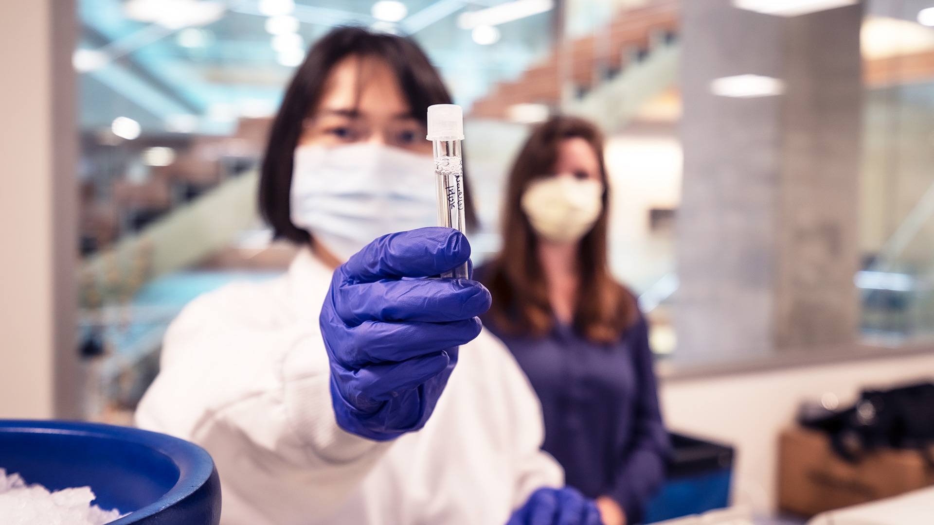 researchers in lab