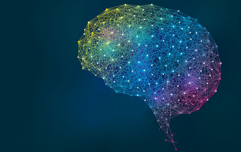 Illustration of brain connections in vibrant colors