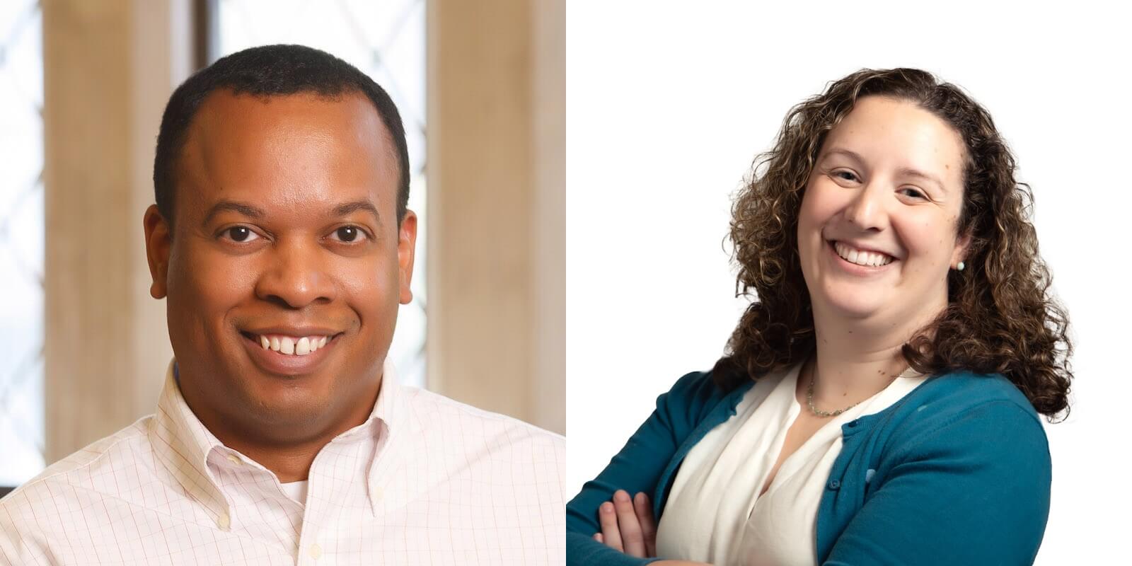 Headshots for Omar A. Quintero and Kaitlyn Casimo